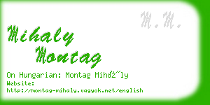 mihaly montag business card